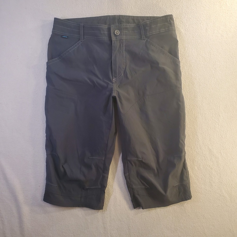 KUHL Renegade Krux Shorts Mens 33 Gray Nylon Stretch Cargo Hiking Quick Dry